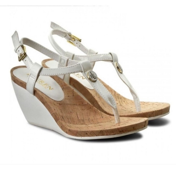 Lauren Ralph Lauren Shoes - Ralph Lauren Rita Wedge T-Wrap sandals size 7.5
